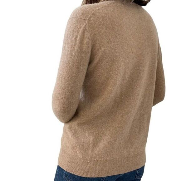 J. Crew Womens Tan Beige 100% Cashmere Italian Preppy Soft Cardigan Sz XS - Picture 4 of 6